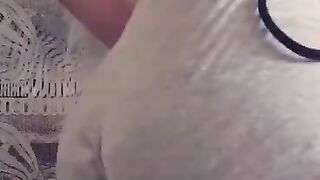 White Slut Showing Off